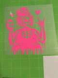 Skeleton Window Sticker.