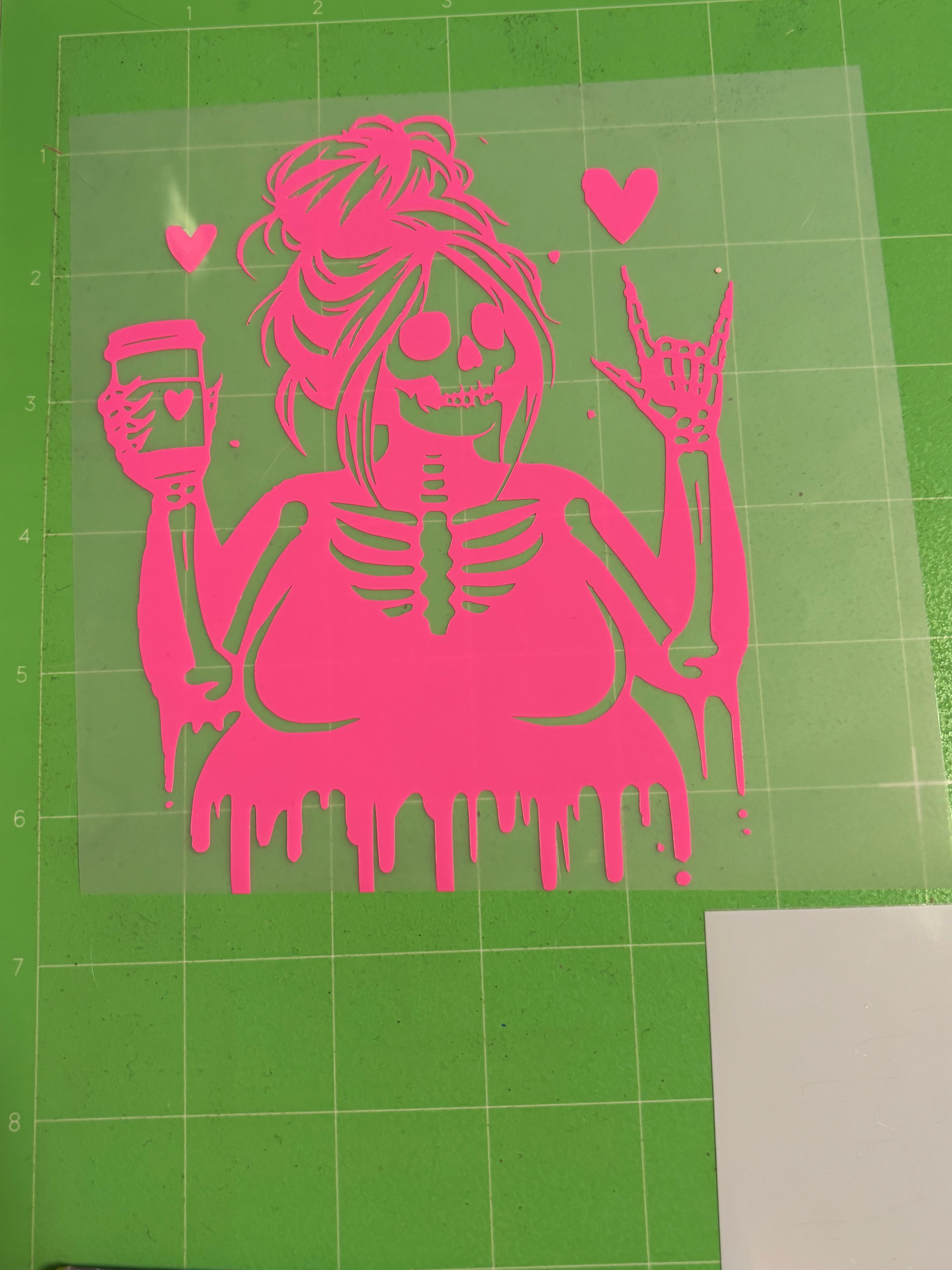 Skeleton Window Sticker.